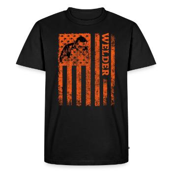 American Flag Welding Welder Construction - T-shirt Premium bio Homme - noir - Devant - Nico (187cm)