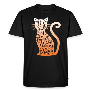 C’est juste un tas de Hocus Pocus Halloween Cat Love - T-shirt Premium bio Homme - noir - Devant - Nico (187cm)