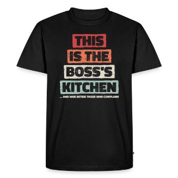 Kitchen, Funny Gift Idea for Christmas & Birthdays - Men's Premium Organic T-Shirt - black - Front - Nico (187cm)