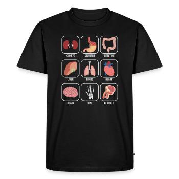 Doctors Nurses Organs Overview Medicine - Men's Premium Organic T-Shirt - black - Front - Nico (187cm)