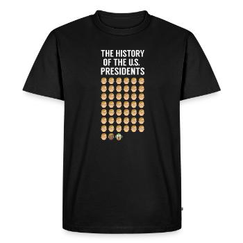 Histoire d'Anti  Cadeaux Présidentiels Clown Américains - T-shirt Premium bio Homme - noir - Devant - Nico (187cm)