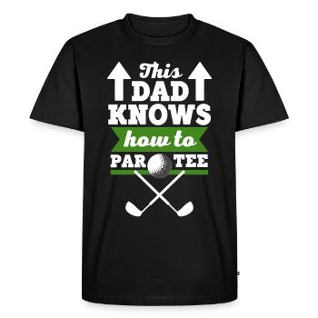 Conception de golf pour les pères - T-shirt Premium bio Homme - noir - Devant - Nico (187cm)