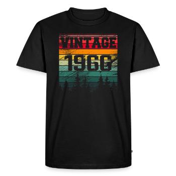 1966 Vintage 1966 Retro Birthday Gift - Men's Premium Organic T-Shirt - black - Front - Nico (187cm)