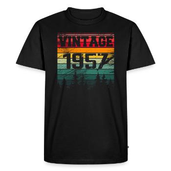 1957 Cadeau D'anniversaire Vintage 1957 Rétro - T-shirt Premium bio Homme - noir - Devant - Nico (187cm)