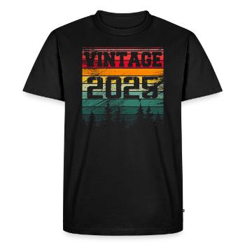 2025 Vintage Birthday Gift 2025 Retro - Men's Premium Organic T-Shirt - black - Front - Nico (187cm)