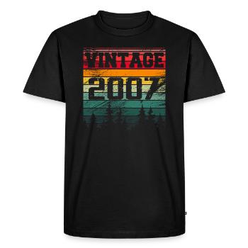 2007 Vintage Birthday Gift 2007 Retro - Men's Premium Organic T-Shirt - black - Front - Nico (187cm)