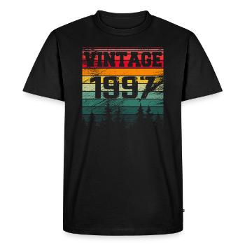 1997 Vintage Birthday Gift 1997 Retro - Men's Premium Organic T-Shirt - black - Front - Nico (187cm)