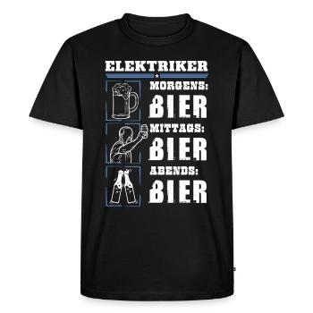 My daily routine as an electrician - Men's Premium Organic T-Shirt - black - Front - Nico (187cm)