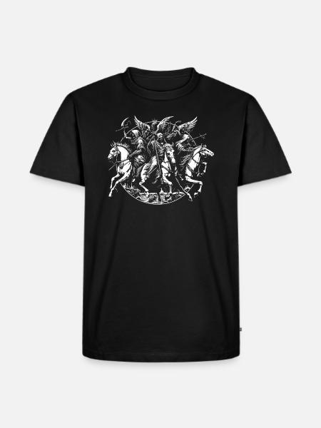 Vier Reiter der Apokalypse - Männer Premium Bio T-Shirt - Schwarz