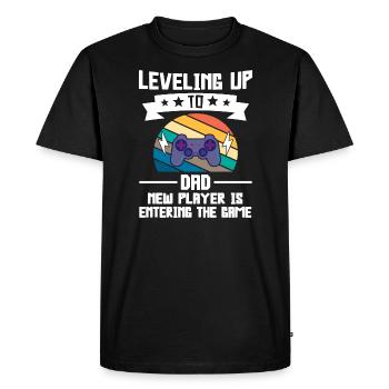 Dad's Dad Dad Gift - Men's Premium Organic T-Shirt - black - Front - Nico (187cm)
