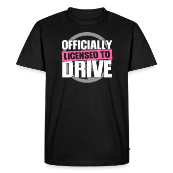 Driver's License New Driver-Driver Gift - Men's Premium Organic T-Shirt - black - Front - Nico (187cm)