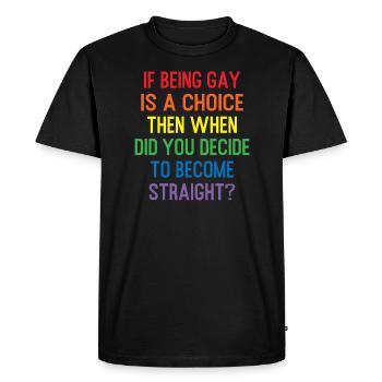 Gay Gay LGBT Cadeau - T-shirt Premium bio Homme - noir - Devant - Nico (187cm)