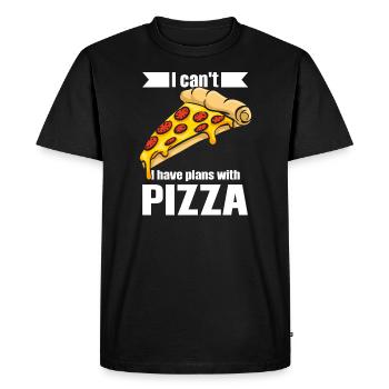 Pizza Pizzas Amateurs de pizza cadeau - T-shirt Premium bio Homme - noir - Devant - Nico (187cm)
