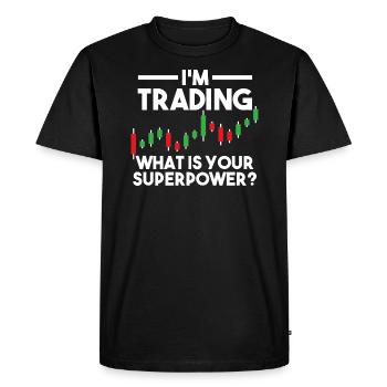 Trader Trader Investor Forex Actions Cadeau - T-shirt Premium bio Homme - noir - Devant - Nico (187cm)