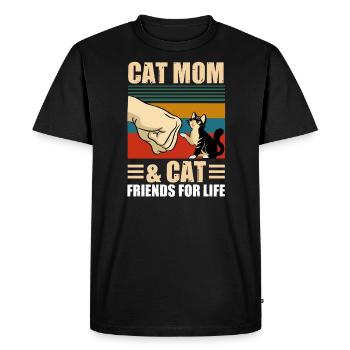 Chat Maman & Cat Lover Chat Mom Cadeau - T-shirt Premium bio Homme - noir - Devant - Nico (187cm)