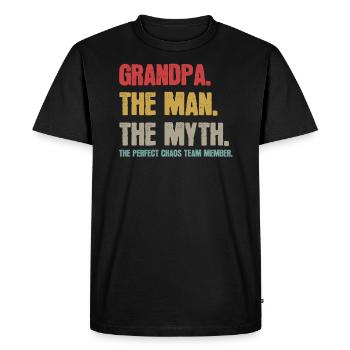 Cadeau grand-père grand-père grand-père - T-shirt Premium bio Homme - noir - Devant - Nico (187cm)
