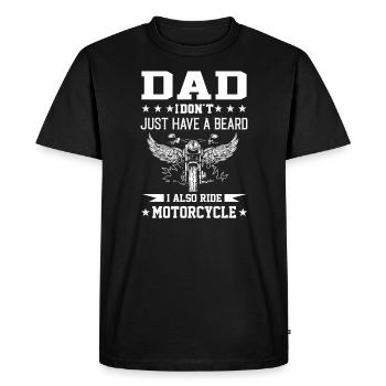 Papa moto moto moto cadeau papa - T-shirt Premium bio Homme - noir - Devant - Nico (187cm)