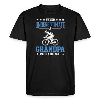 Papi vélo vélo vélo grand-père cadeau - T-shirt Premium bio Homme - noir - Devant - Nico (187cm)