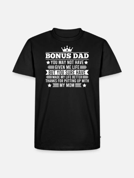 Stepfather Stepdad Stepfather Gift - Men's Premium Organic T-Shirt - black