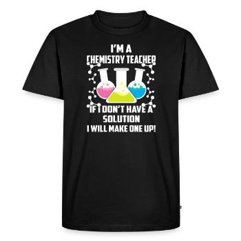 Chimie-professeur de chimie amateur de chimie-cadeau - T-shirt Premium bio Homme - noir - Devant - Nico (187cm)
