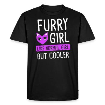 Furry Girls Anime Cosplay Girl Gift - Men's Premium Organic T-Shirt - black - Front - Nico (187cm)