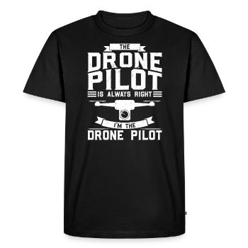 Drone Pilot Drone Drone Pilot Gift - Men's Premium Organic T-Shirt - black - Front - Nico (187cm)