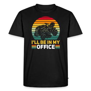 Tondeuse tondeuse pelouse jardin cadeau - T-shirt Premium bio Homme - noir - Devant - Nico (187cm)