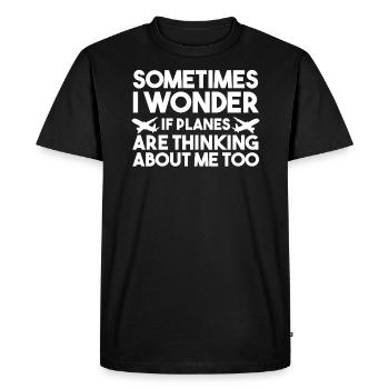 Avion-pilote cadeau de l’avion - T-shirt Premium bio Homme - noir - Devant - Nico (187cm)