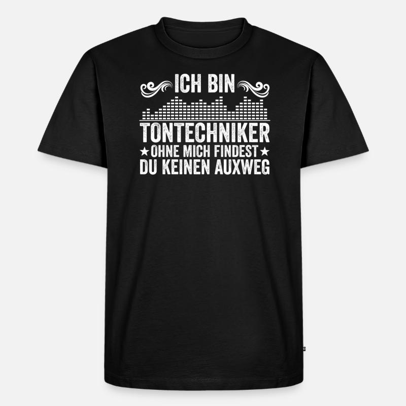 Tontechniker Tontechnik Toningenieur Geschenk - Männer Premium Bio T-Shirt - Schwarz