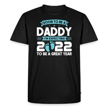 Future Daddy 2022 Future Papa Bébé Cadeau - T-shirt Premium bio Homme - noir - Devant - Nico (187cm)