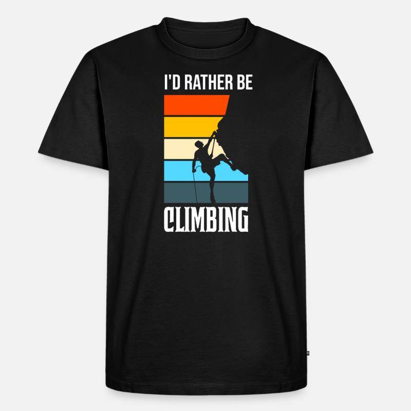 Climbing Climbing Geschenk - Männer Premium Bio T-Shirt - Schwarz