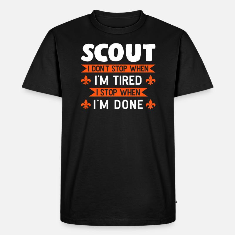 Scouting Scouting Mountains Geschenk - Männer Premium Bio T-Shirt - Schwarz