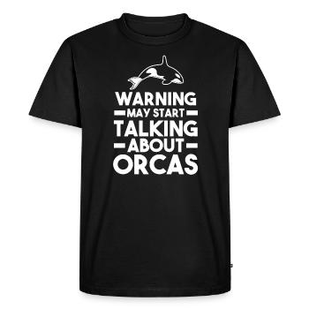 Orca Orca Gift - Men's Premium Organic T-Shirt - black - Front - Nico (187cm)
