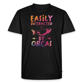 Orca Orca Gift - Men's Premium Organic T-Shirt - black - Front - Nico (187cm)