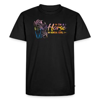 cadeau de cheval fille cheval fille - T-shirt Premium bio Homme - noir - Devant - Nico (187cm)