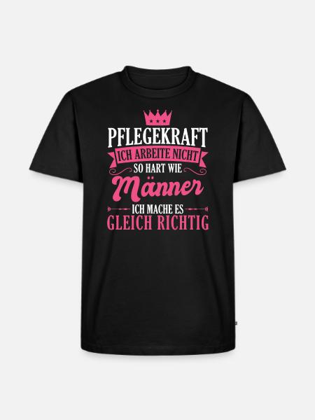 Pflegekraft Pflegepersonal Pflegekräfte Geschenk - Männer Premium Bio T-Shirt - Schwarz