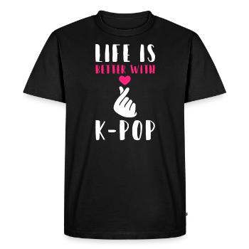 K-Pop K-Pop Gift - Men's Premium Organic T-Shirt - black - Front - Nico (187cm)