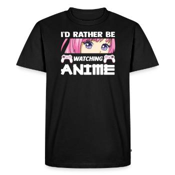 Anime cadeau anime - T-shirt Premium bio Homme - noir - Devant - Nico (187cm)