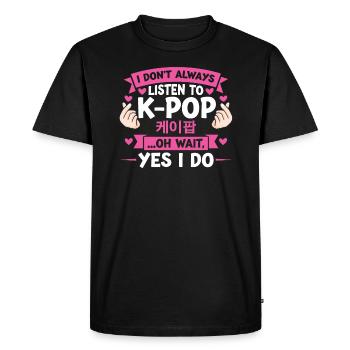 K-Pop K-Pop Cadeau coréen - T-shirt Premium bio Homme - noir - Devant - Nico (187cm)