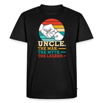 Uncle uncle gift - Men's Premium Organic T-Shirt - black - Front - Nico (187cm)