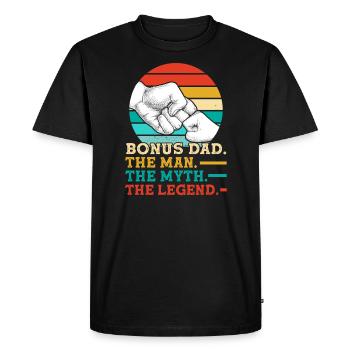 Bonus Papa Bonus Papa Cadeau - T-shirt Premium bio Homme - noir - Devant - Nico (187cm)