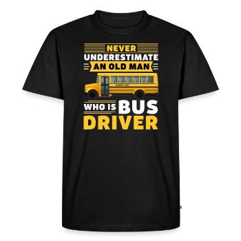 Driver Bus Driver Buses Gift - Men's Premium Organic T-Shirt - black - Front - Nico (187cm)