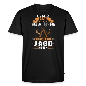 Chasse Père Fille Chasse Cadeau de chasse - T-shirt Premium bio Homme - noir - Devant - Nico (187cm)