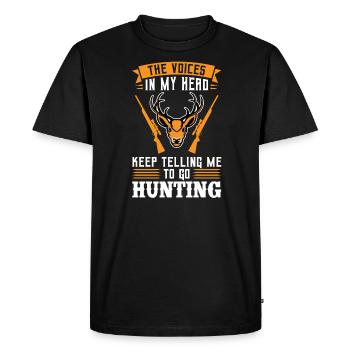 Chasseur de chasse Cadeau de chasse - T-shirt Premium bio Homme - noir - Devant - Nico (187cm)