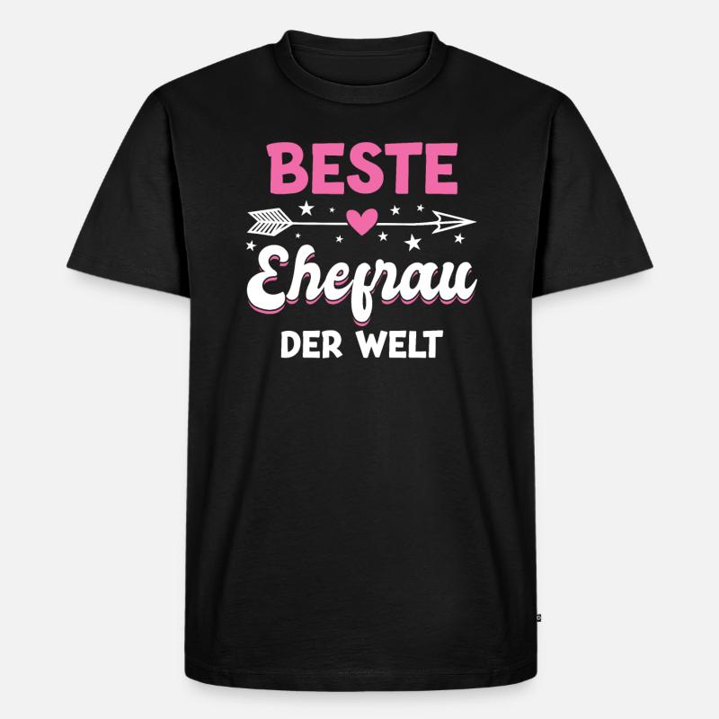 Beste Ehefrau Ehemann Ehefrau Geschenk - Männer Premium Bio T-Shirt - Schwarz