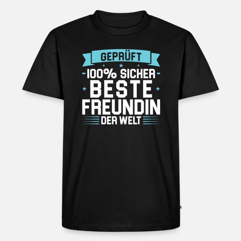 Bester Freund Freundschaft Freunde Geschenk - Männer Premium Bio T-Shirt - Schwarz