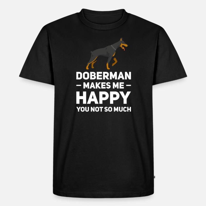 Dobermann Dobermann Geschenk - Männer Premium Bio T-Shirt - Schwarz