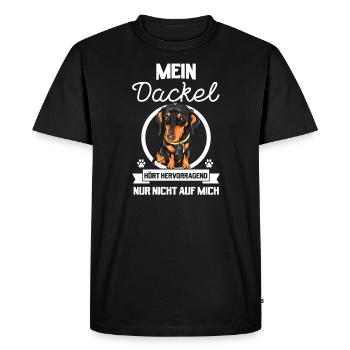 Teckel Cadeau Teckel - T-shirt Premium bio Homme - noir - Devant - Nico (187cm)