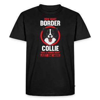 Border Collie Mme Border Collie Cadeau - T-shirt Premium bio Homme - noir - Devant - Nico (187cm)