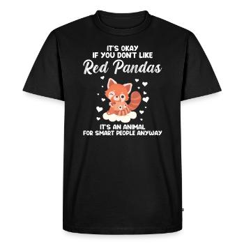 Panda Rouge Panda Rouge Cadeau - T-shirt Premium bio Homme - noir - Devant - Nico (187cm)